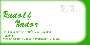 rudolf nador business card